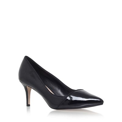 Carvela Black 'Aura' mid heel court shoe